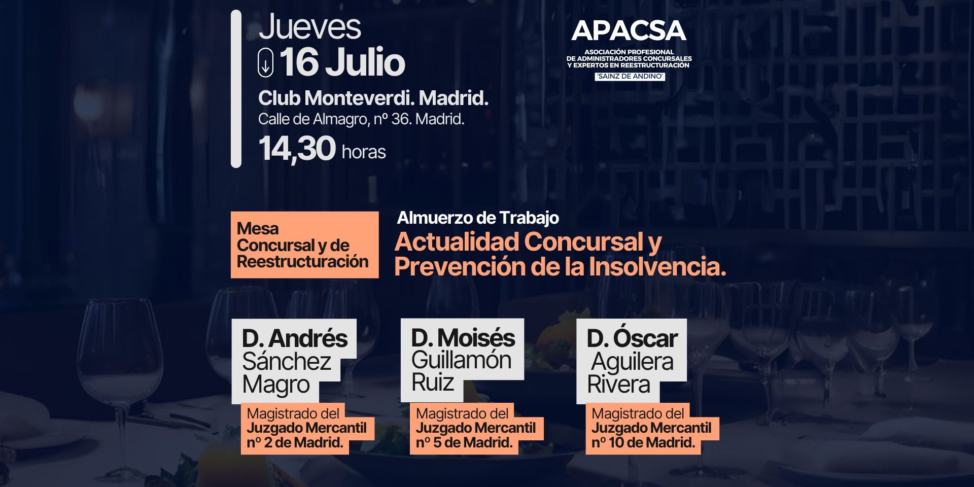 Mesa Concursal y Reestructuración Madrid (Presentación)